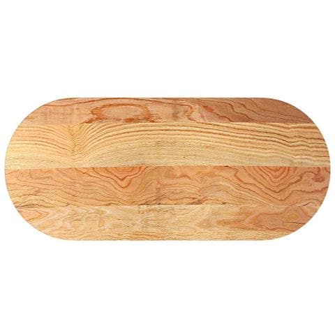 Piano Tavolo Marrone Chiaro 140x60x2cm In Rovere Massello Ovale - Foto 2