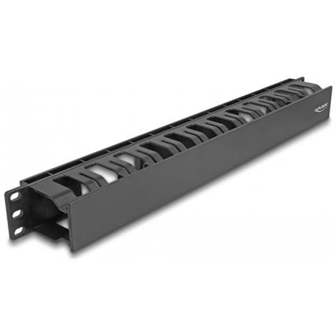 Pannello di gestione dei cavi da 19? con 2 aperture 1U nero plastica - Foto 1