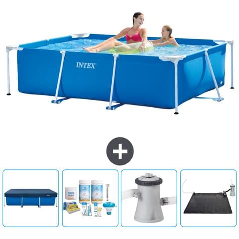 Piscina Fuori Terra - Rettangolo - 220x150x60 Cm - Blu - Include Accessori Coordinati Cb4 - Foto 1