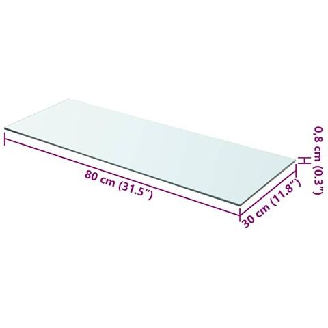 Lusso Casadino -  Mensole In Vetro Trasparente 2 Pz 80x30 Cm - Foto 4