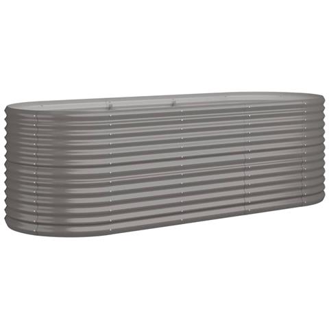 Letto Giardino Acciaio Verniciato A Polvere 224x80x68 Cm Grigio - Foto 1