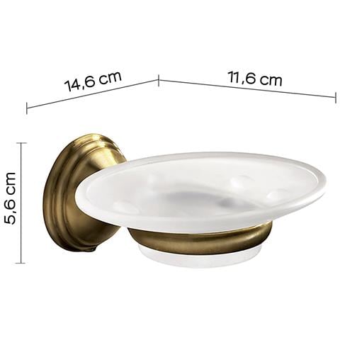 Portasapone Da Muro In Acciaio Inox E Cromall 7511 Serie Romance Bronzo - Foto 2