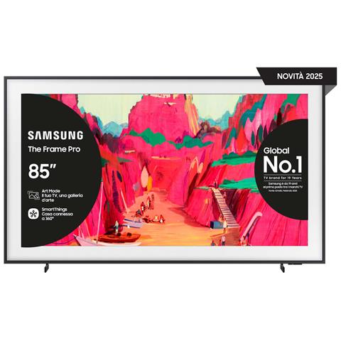 The Frame Pro AI TV 85" QE85LS03FWUXZT 4K, Processore NQ4 AI Gen3, 4K AI Upscaling, Art Mode, Matte Display, Neo Quantum HDR, Dolby Atmos & OTS, Modern Frame Design, Vision AI Smart TV, 2025 - Foto 1