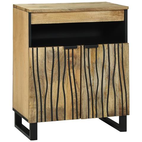 Mobile Bar 60x33.5x75 cm in Legno Massello di Mango - Foto 1