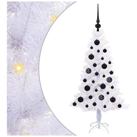 Albero di Natale artificiale Bianco 120 cm PVC e Acciaio - Foto 1