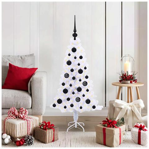Albero di Natale artificiale Bianco 120 cm PVC e Acciaio - Foto 2