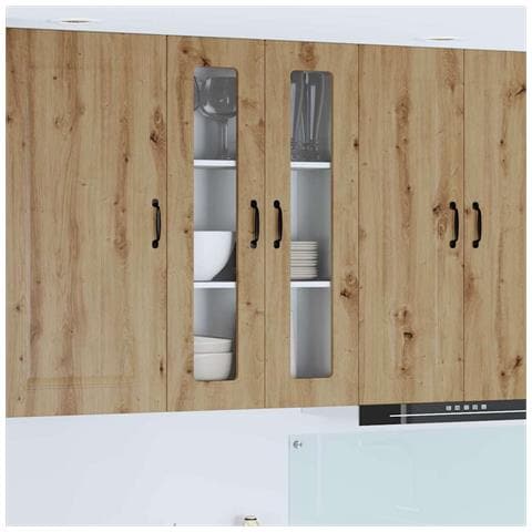 Pensile cucina con porta Rovere artigianale 60 x 31 x 100 cm - Foto 2