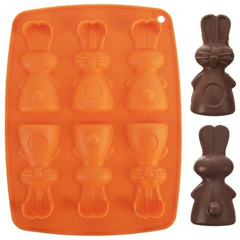 Stampo in silicone a forma di coniglio per biscotti pralinati Stampo da forno a forma di coniglio - Foto 1