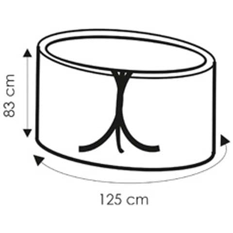 Copertura Per Tavolo Da Giardino Impermeabile 125x83 Cm - Telo Protettivo Esterno - Foto 2