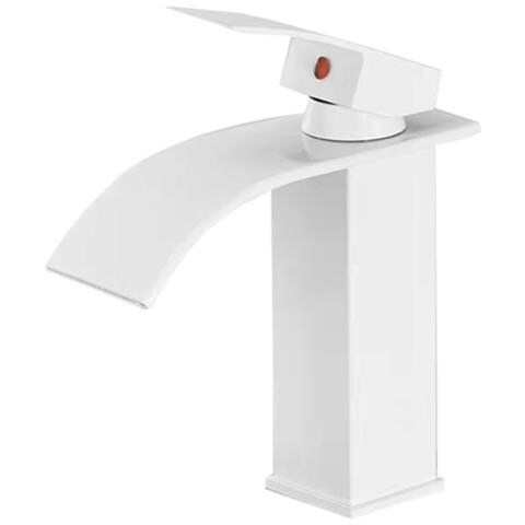 Rubinetto per lavabo da bagno, Blackswan, tipo M298, modello a cascata bianco, misura 19,3 cm - Foto 1