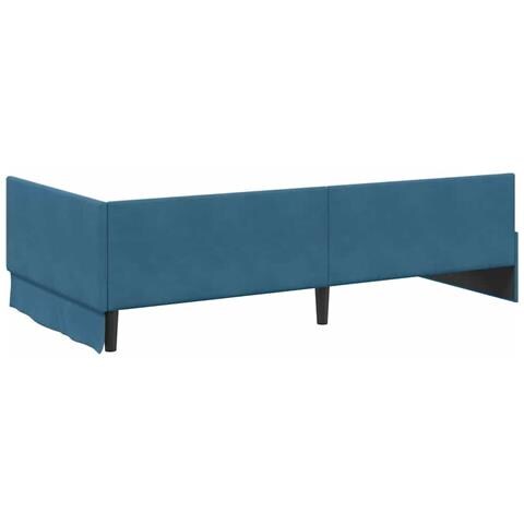 Struttura Letto Angolare con Materasso Altro 2 pcs Blu Velluto - Foto 9