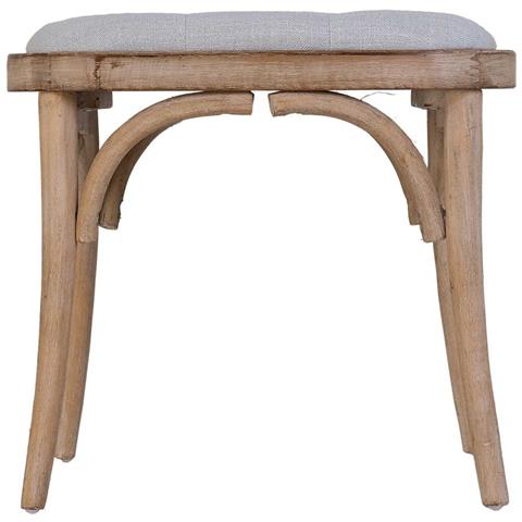 Sgabello In Legno Imbottito 55x37x47h Cm - Foto 2
