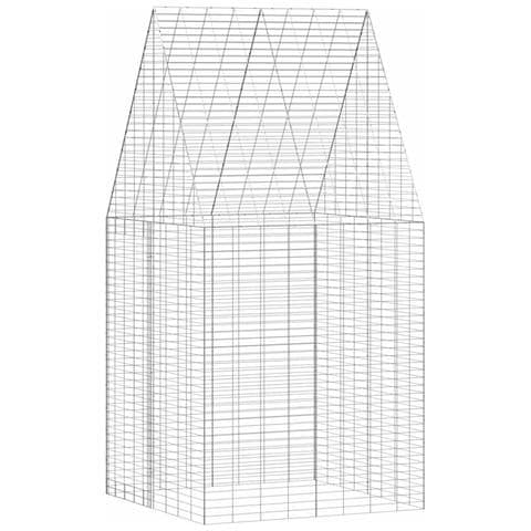 Gabbia per Conigli Argento 400 x 100 x 210 cm Acciaio zincato - Foto 1