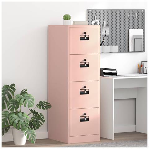 Armadio per File con cassetto 2 pcs Rosa 44 x 50 x 106.5 cm - Foto 2