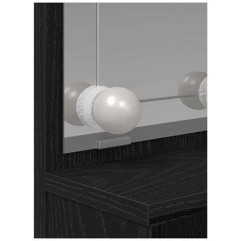 Tavolo da Trucco con cassetto Rovere Nero 86,5 x 35 x 136 cm - Foto 9