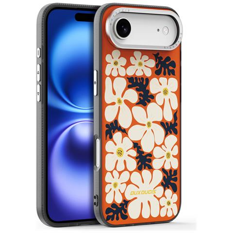Cover per iPhone Air - TPU+PC+Pelle /PU, Arancione, MagSafe - Foto 1