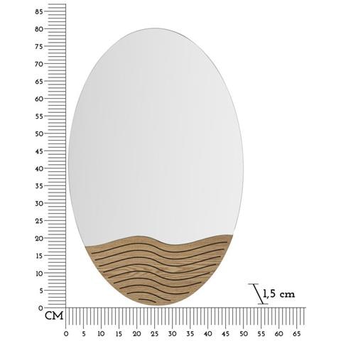 Specchio Da Parete Lines In Mdf E Laminato Di Frassino - Foto 6