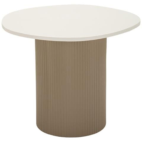 Tavolino Vkh1122-marrone-marmo Artificiale-46x48x39 Cm - Foto 1