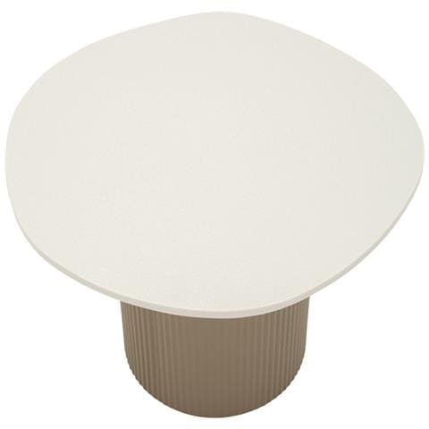 Tavolino Vkh1122-marrone-marmo Artificiale-46x48x39 Cm - Foto 2