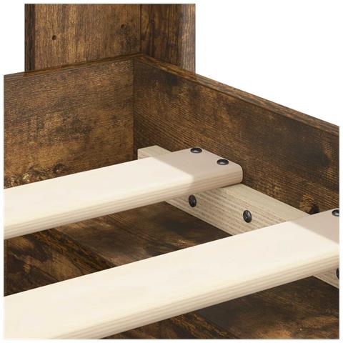 Struttura del letto con stoccaggio e testata Rovere Fumo - Foto 9