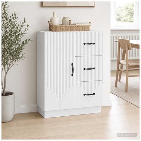 Credenza Bianco 66 x 34,5 x 87 cm Legno ingegnerizzato - Foto 2