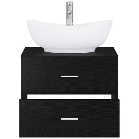 Set di mobili per il bagno Rovere Nero Legno ingegnerizzato - Foto 10