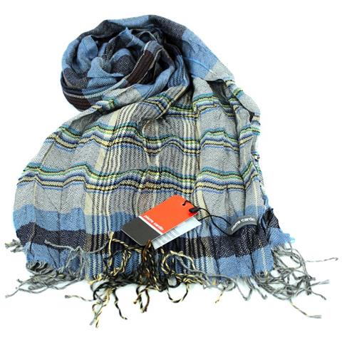 Sciarpa Uomo Pashmina Stropicciata Jc3399 Avio - Foto 1