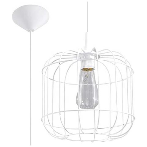 Celta - Lampadario In Acciaio, Colore: Bianco - Foto 1