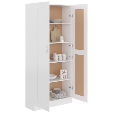 Libreria Bianca 82,5x30,5x185,5 cm in Legno Multistrato - Foto 10