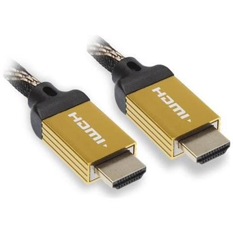 Cavo Ethernet Apm Hdmi 2.0 Ultra Hd 4k - Maschio / Maschio - Spina Metallica In Nylon Bicolore - 1,8 M - Foto 1