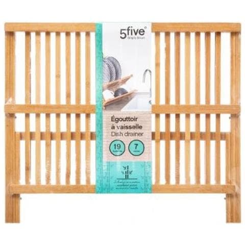 Gocciolatoio Pieghevole In Bamboo Naturale 42x33,2x H25 Cm - Foto 1