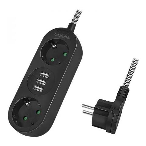 LPS262U prolunghe e multiple 1,5 m 2 presa (e) AC Interno Nero - Foto 1