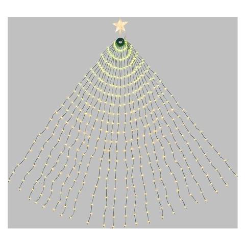 Decoro Luminoso 68988 Tenda Mantello Verde + Puntale Stella Per - Foto 1