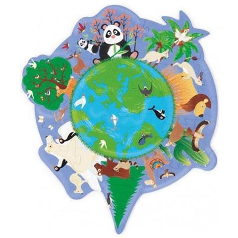 Puzzle Wereld Junior 33 X 28,7 Cm Cartone 45 Pezzi - Foto 2