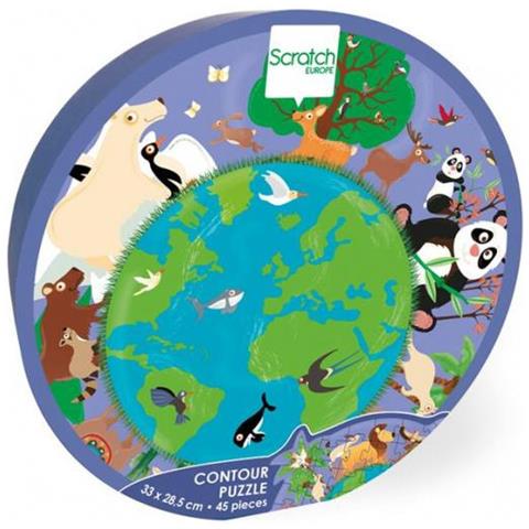 Puzzle Wereld Junior 33 X 28,7 Cm Cartone 45 Pezzi - Foto 1