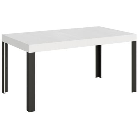 Tavolo Allungabile 90x160/264 Cm Linea Telaio Antracite - Quercia Natura - Foto 1