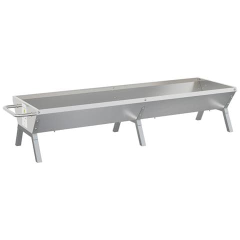 Vassoio Per Barbecue Argento 158x42x31 Cm Acciaio Inox - Foto 2