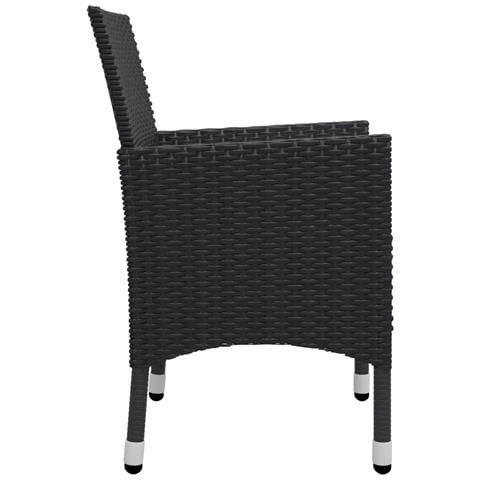 Set Mobili Da Pranzo Per Giardino 11 Pz Nero - Foto 8