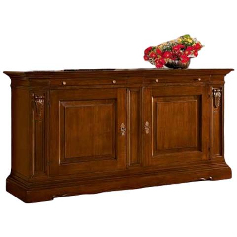 Madia Credenza 2 Ante In Legno Tinta Noce L 213xp55xh109 - Foto 1
