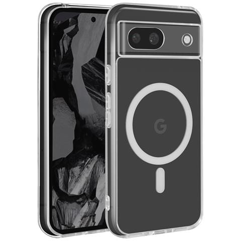 Cover Magsafe Per Google Pixel 8a Retro Rigido Bordo Flessibile Fina - Foto 1
