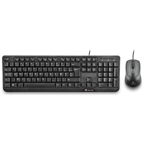 Tastiera e Mouse Bluetooth NGS-KEYBOARD-0273 per Casa e Ufficio (Layout Francese) Colore Nero - Foto 1