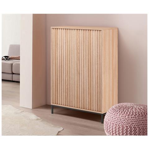 Celine Credenza 2 Ante In Particelle Di Legno Nature - Foto 5