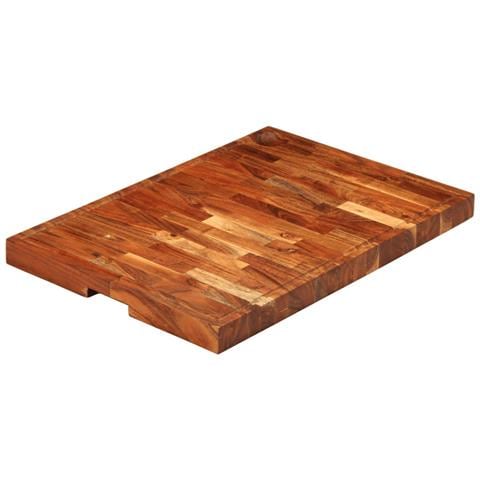 Tagliere 60x42x4 Cm In Legno Massello Di Acacia - Foto 2