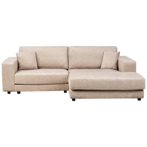 Divano Angolare Lofoten Velluto Beige 3 Posti Lato Sinistro - Foto 2