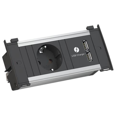 Kapsa Xs Prolunghe E Multiple 2 M 1 Presa (e) Ac Interno Nero, Argento - Foto 1