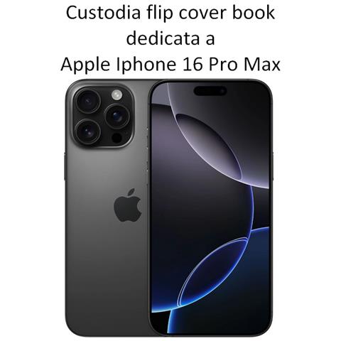 Smart Book Custodia A Libro Poket Flip Cover Case Per Apple Iphone 16 Pro Max Red - Foto 2