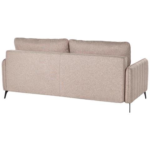 Divano Letto 3 Posti Heming Tessuto Marrone Chiaro - Foto 6