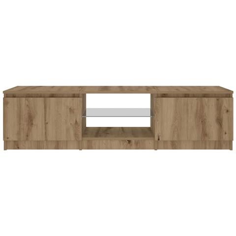 Mobile Porta TV con LED Artigianale 140x40x35,5 cm Multistrato - Foto 2