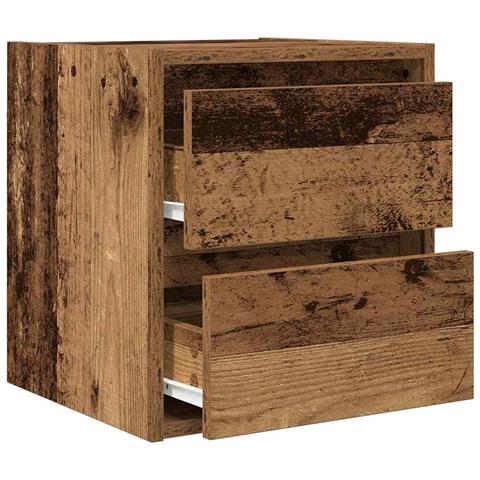 Comodino a Muro Legno Antico 38x34x40 cm - Foto 9