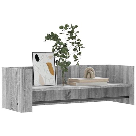 Mensola A Muro Grigio Sonoma 100x35x30,5 Cm Legno Multistrato - Foto 3
